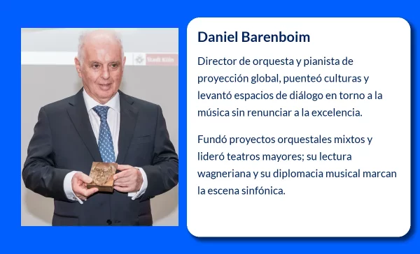 Daniel Barenboim (1942-VVVV). El director que unió oriente y occidente con la música
