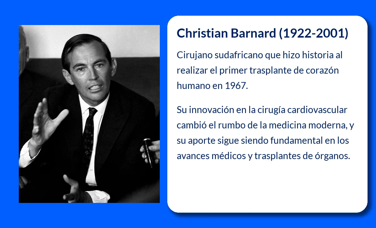 Christian Barnard (1922-2001): El pionero sudafricano que revolucionó la medicina con el primer trasplante de corazón humano