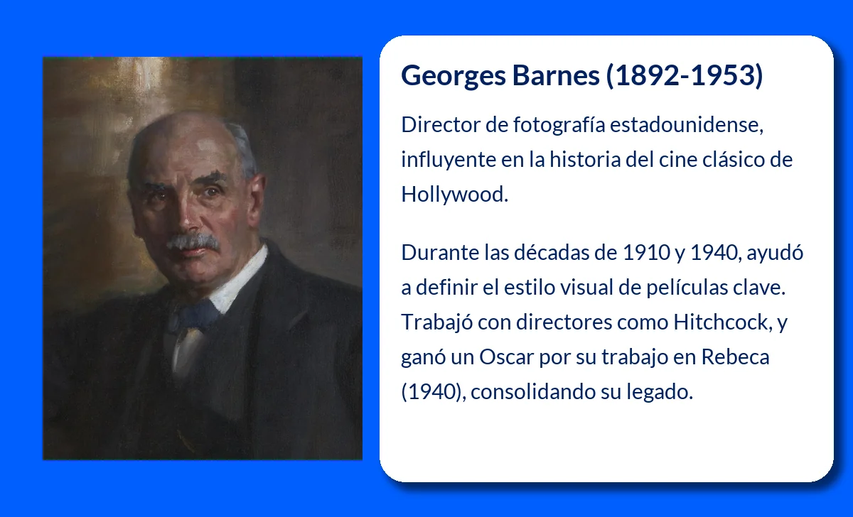 Georges Barnes (1892-1953): El director de fotografía que marcó la historia de Hollywood