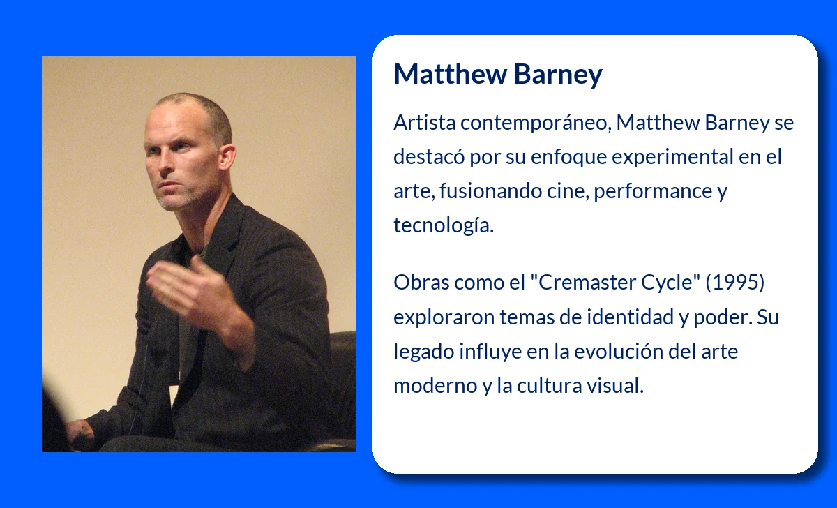 Matthew Barney (1967-VVVV): El artista que redefinió el arte pop del siglo XXI