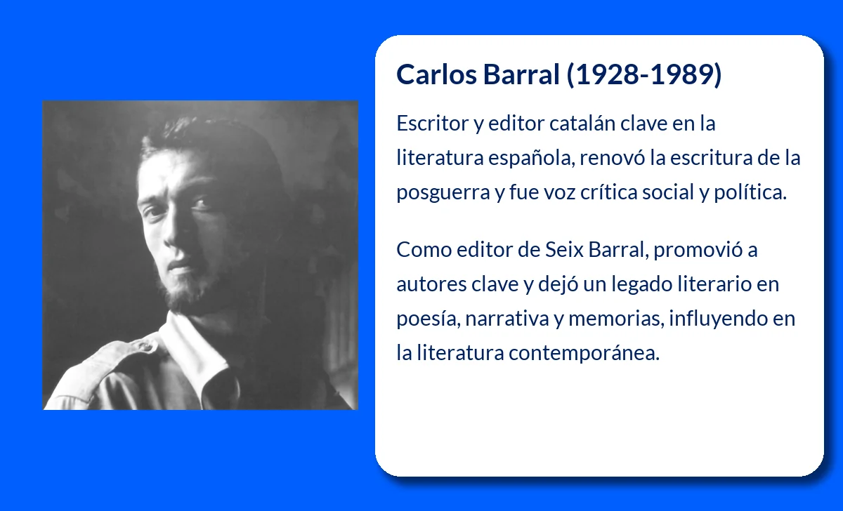 Carlos Barral (1928-1989): El Escritor y Editor Catalán que Dejó una Marca Inolvidable