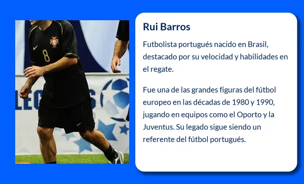 Rui Barros (1965-VVVV): La leyenda del fútbol portugués que brilló en Europa
