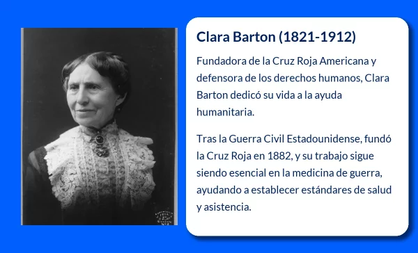 Clara Barton (1821-1912): La incansable defensora de los derechos humanos y fundadora de la Cruz Roja Americana