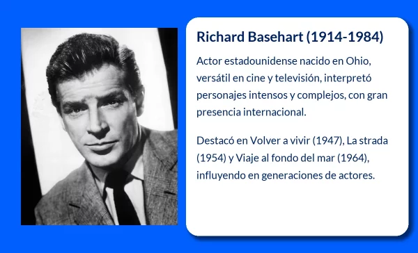 Richard Basehart (1914-1984): Un legado en la pantalla grande y chica