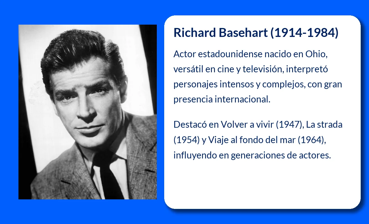 Richard Basehart (1914-1984): Un legado en la pantalla grande y chica