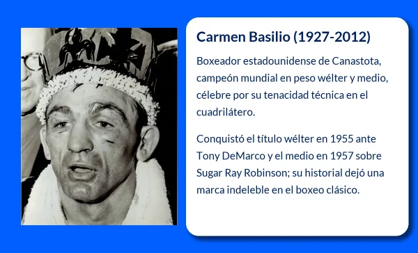 Carmen Basilio (1927-2012): El imbatible campeón mundial de boxeo que dejó huella en los años cincuenta