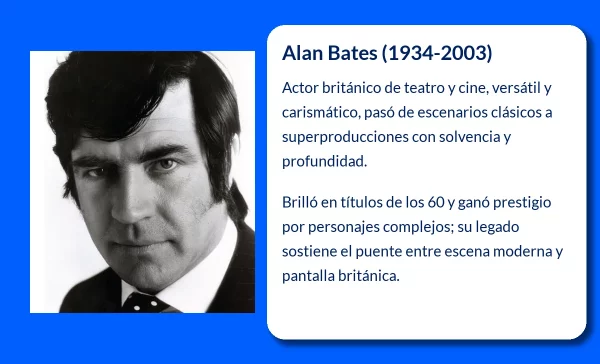 Alan Bates (1934-2003): El actor británico que conquistó el cine y el teatro