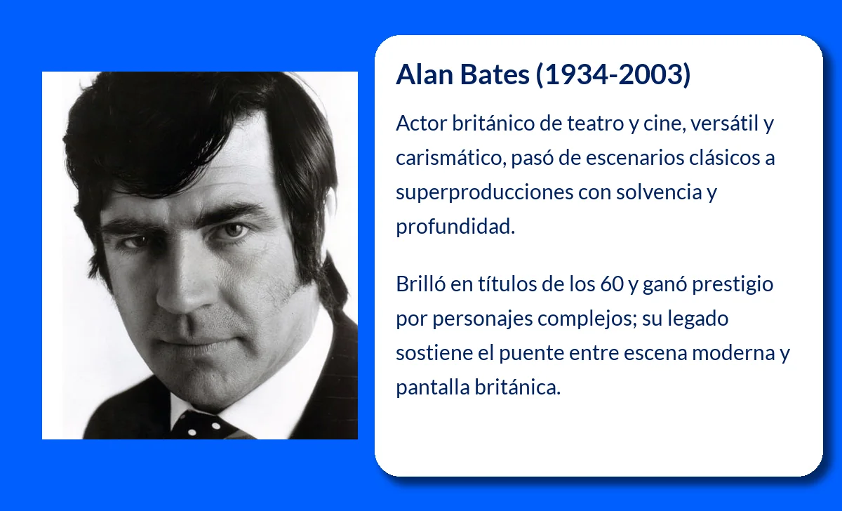 Alan Bates (1934-2003): El actor británico que conquistó el cine y el teatro