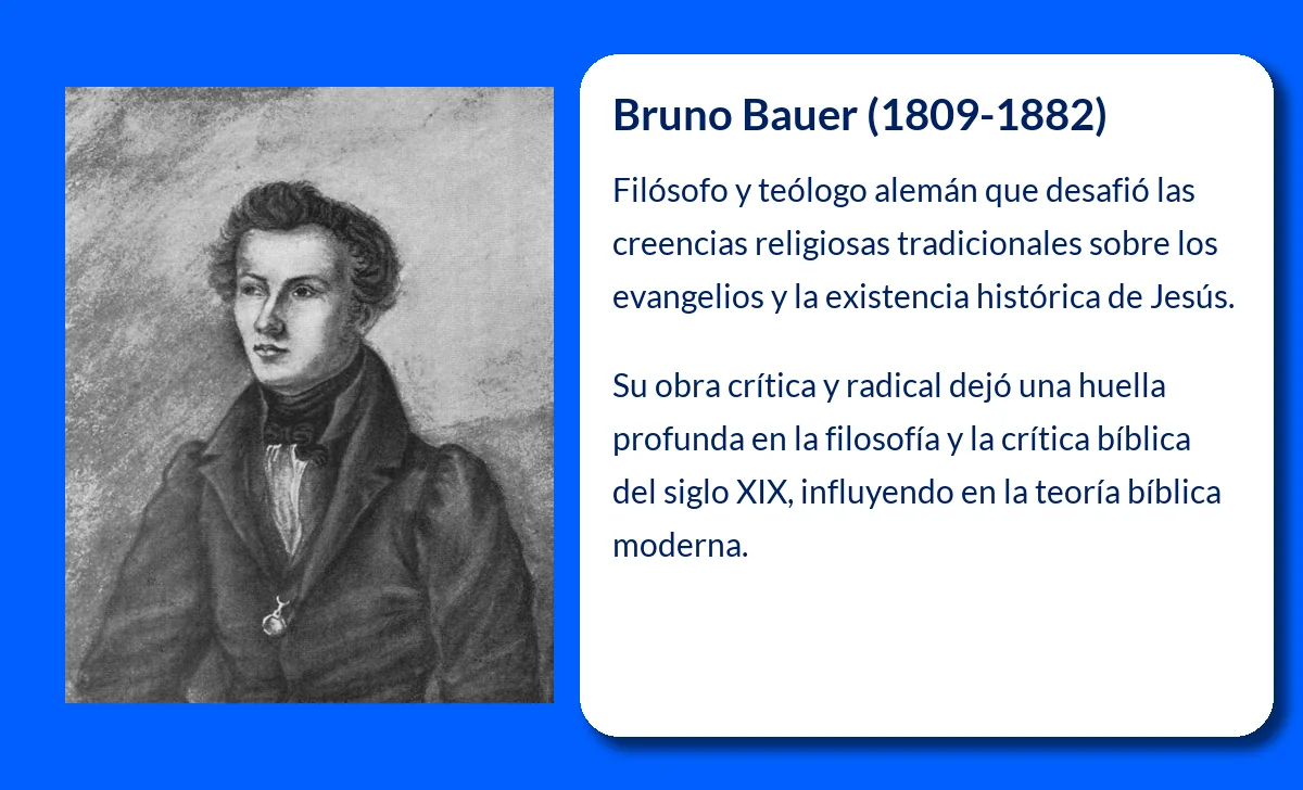 Bruno Bauer (1809-1882): El filósofo alemán que desafió la historia bíblica y la existencia de Jesús