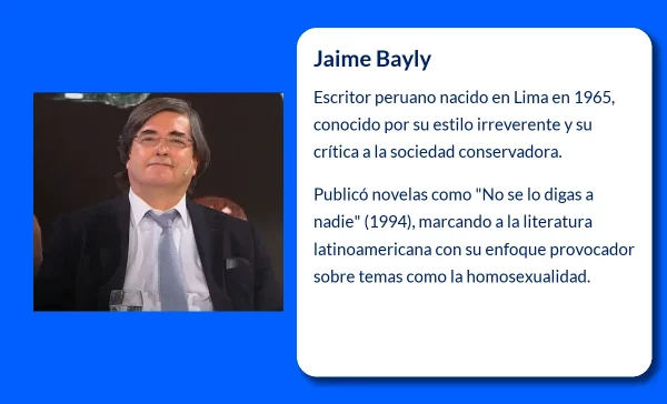 Jaime Bayly (1965-VVVV). El escritor peruano que provocó una revolución literaria con su estilo irreverente