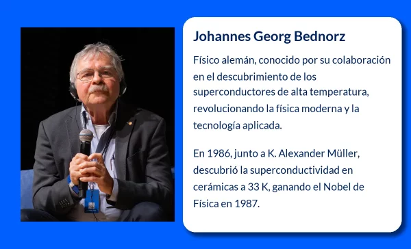 Johannes Georg Bednorz (1950-VVVV): El descubridor de los superconductores de alta temperatura