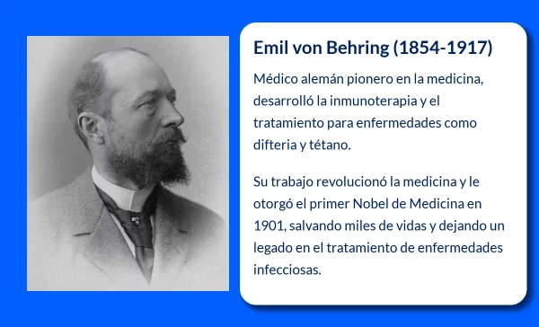 Emil von Behring (1854-1917). El pionero de la inmunoterapia y primer Nobel de Medicina
