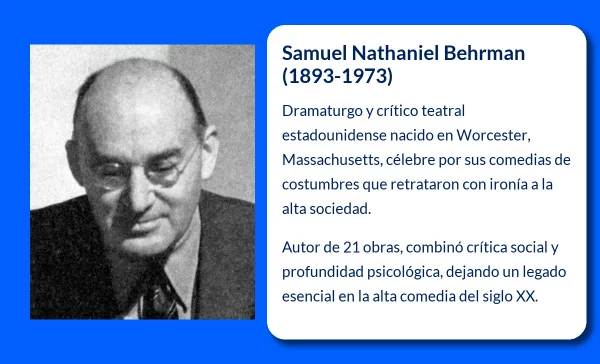 Samuel Nathaniel Behrman (1893-1973). El maestro de la alta comedia teatral estadounidense