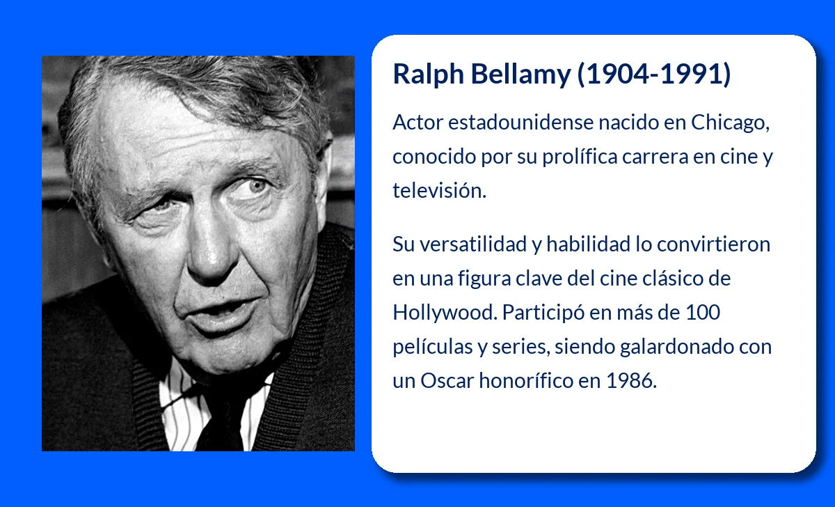 Ralph Bellamy (1904-1991): Un actor prolífico que dejó huella en Hollywood