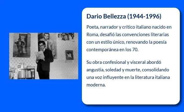 Dario Bellezza (1944-1996). El poeta italiano que renovó la lírica contemporánea