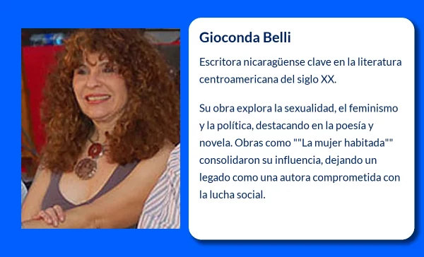 Gioconda Belli (1948-VVVV): La voz literaria que revolucionó las letras centroamericanas