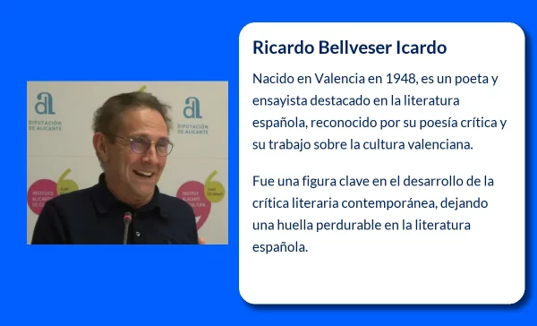 Ricardo Bellveser Icardo (1948-VVVV): Poeta