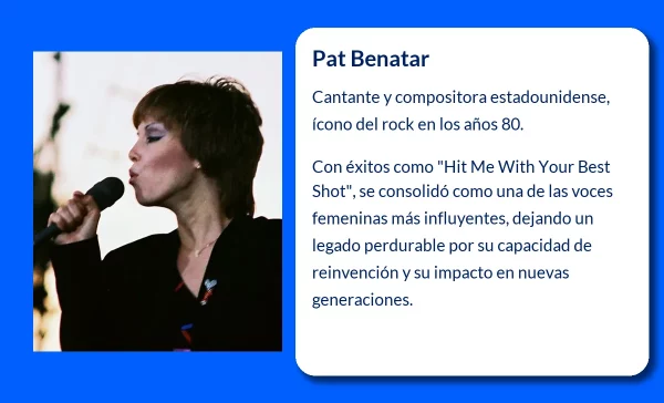 Pat Benatar (1953-VVVV). La reina del pop-rock ochentero que desafió los límites del género