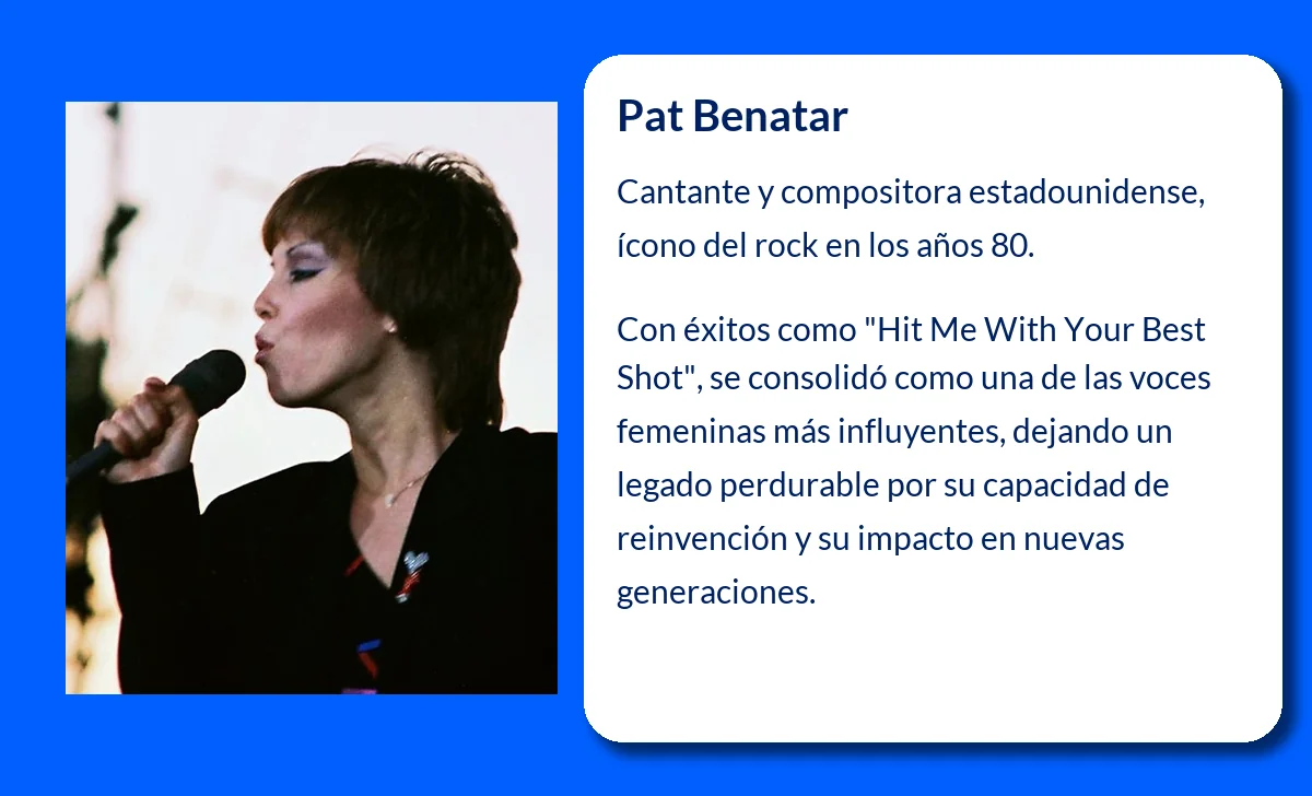 Pat Benatar (1953-VVVV). La reina del pop-rock ochentero que desafió los límites del género