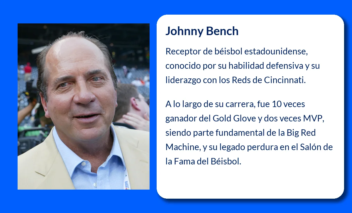 Johnny Bench (1947-VVVV). El legado del mejor receptor de la historia del béisbol