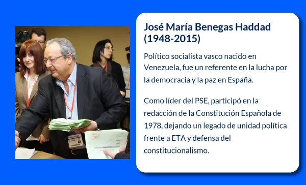 José María Benegas Haddad (1948-2015). El socialista vasco que luchó por la paz y la democracia en España