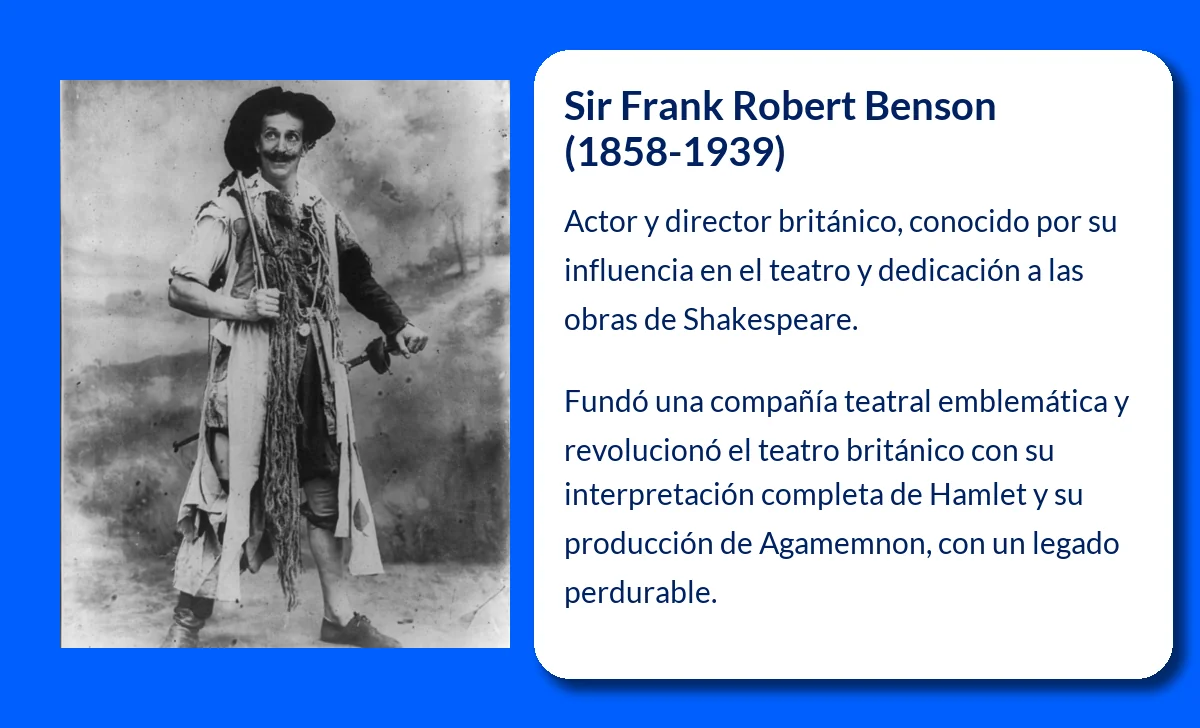 Benson, Sir Frank Robert (1858-1939). El actor y director que ...