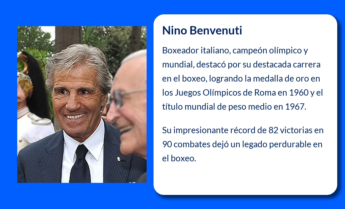Nino Benvenuti (1938-VVVV). El legado de un campeón mundial de boxeo italiano