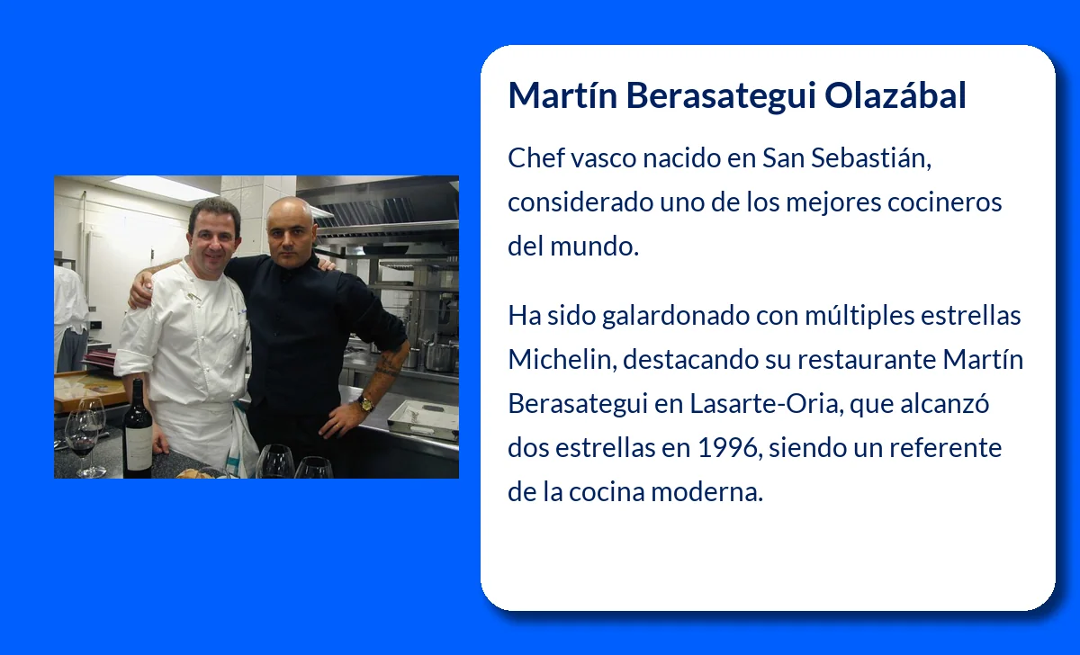 Martín Berasategui Olazábal (1960-VVVV): El innovador de la gastronomía vasca y mundial