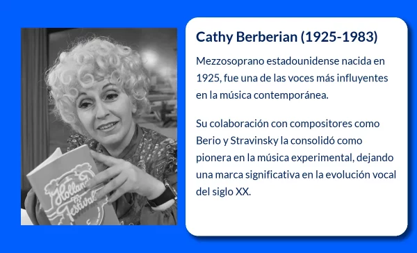 Cathy Berberian (1925-1983). La mezzosoprano estadounidense que redefinió la música contemporánea