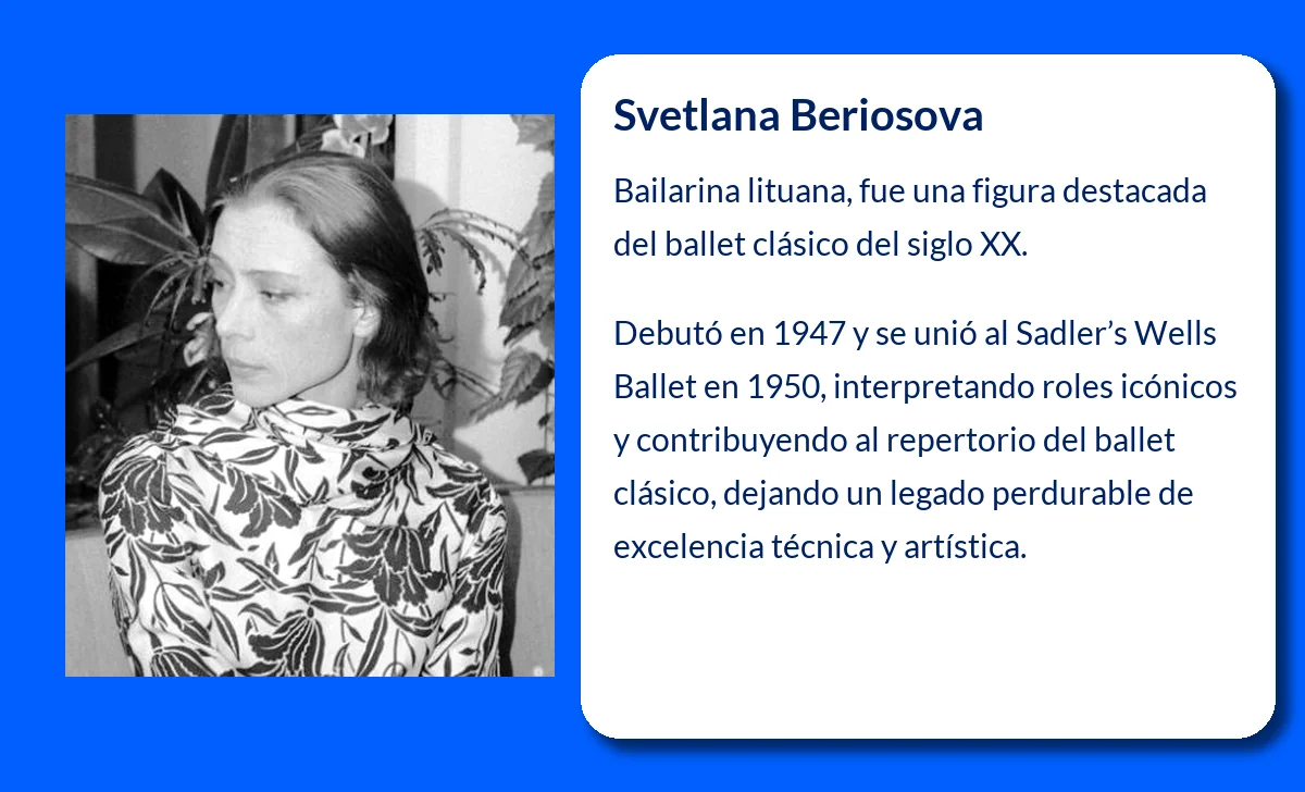 Svetlana Beriosova (1932-VVVV). La gran bailarina lituana que marcó la historia del ballet