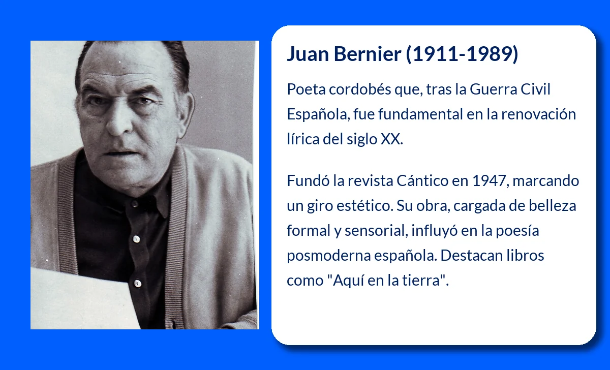 Juan Bernier (1911-1989). El alma lírica del grupo Cántico de Córdoba