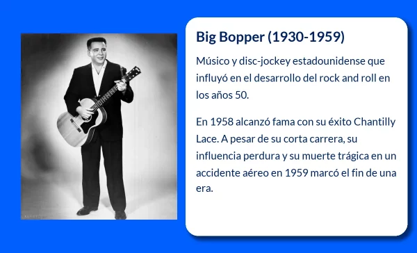 Big Bopper (1930-1959). El músico pionero del rock and roll que marcó una era