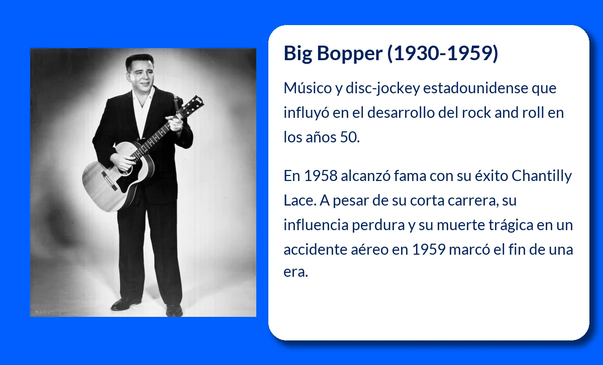 Big Bopper (1930-1959). El músico pionero del rock and roll que marcó una era