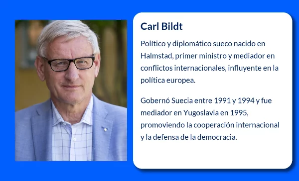 Carl Bildt (1949-VVVV): El mediador europeo que dejó su huella en la política sueca y mundial