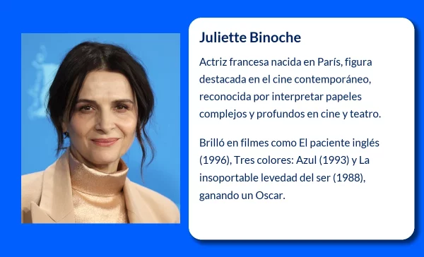 Juliette Binoche (1964-VVVV): La Diva del Cine Francés que Conquistó al Mundo