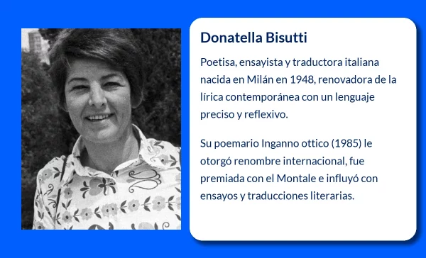 Donatella Bisutti (1948-VVVV). La poetisa italiana que renovó la lírica contemporánea