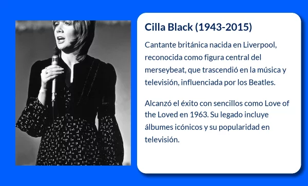 Cilla Black (1943-VVVV): La legendaria cantante británica que conquistó el pop y la televisión