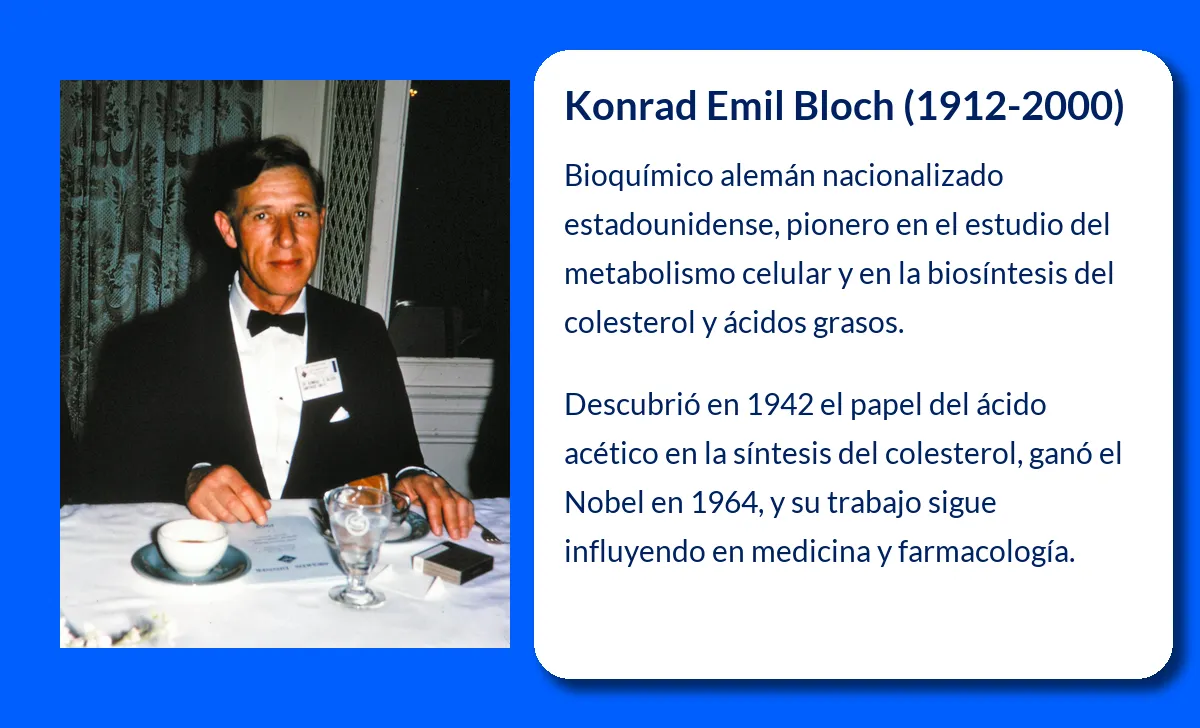 Konrad Emil Bloch. El bioquímico que transformó el entendimiento del metabolismo celular