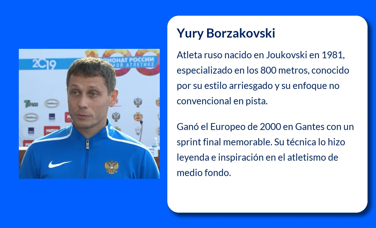 Yury Borzakovski. El atleta ruso que desafió las reglas en los 800 metros