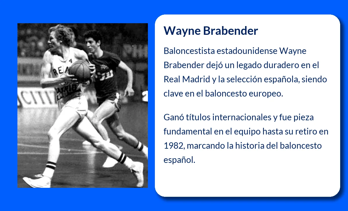 Wayne Brabender (1945-VVVV): El baloncestista estadounidense que marcó historia en el Real Madrid