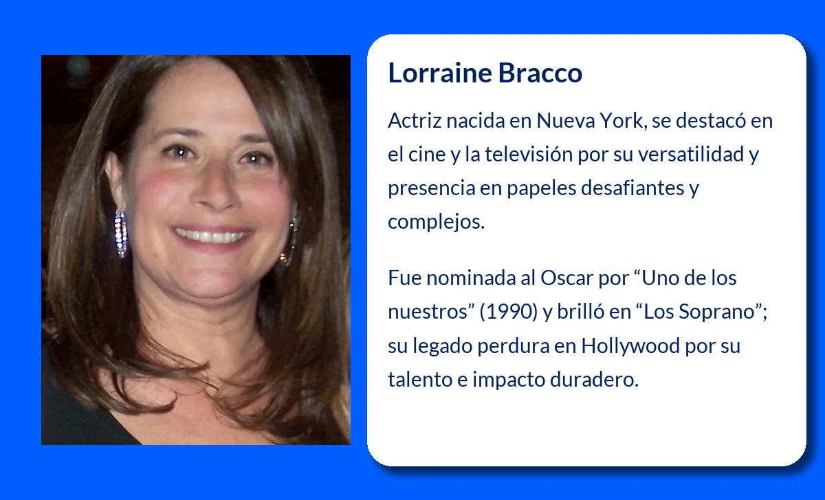 Lorraine Bracco. La actriz que brilló en Hollywood y transformó su carrera con papeles memorables