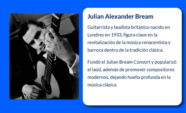 Julian Alexander Bream (1933-VVVV): El maestro británico de la guitarra y el laúd