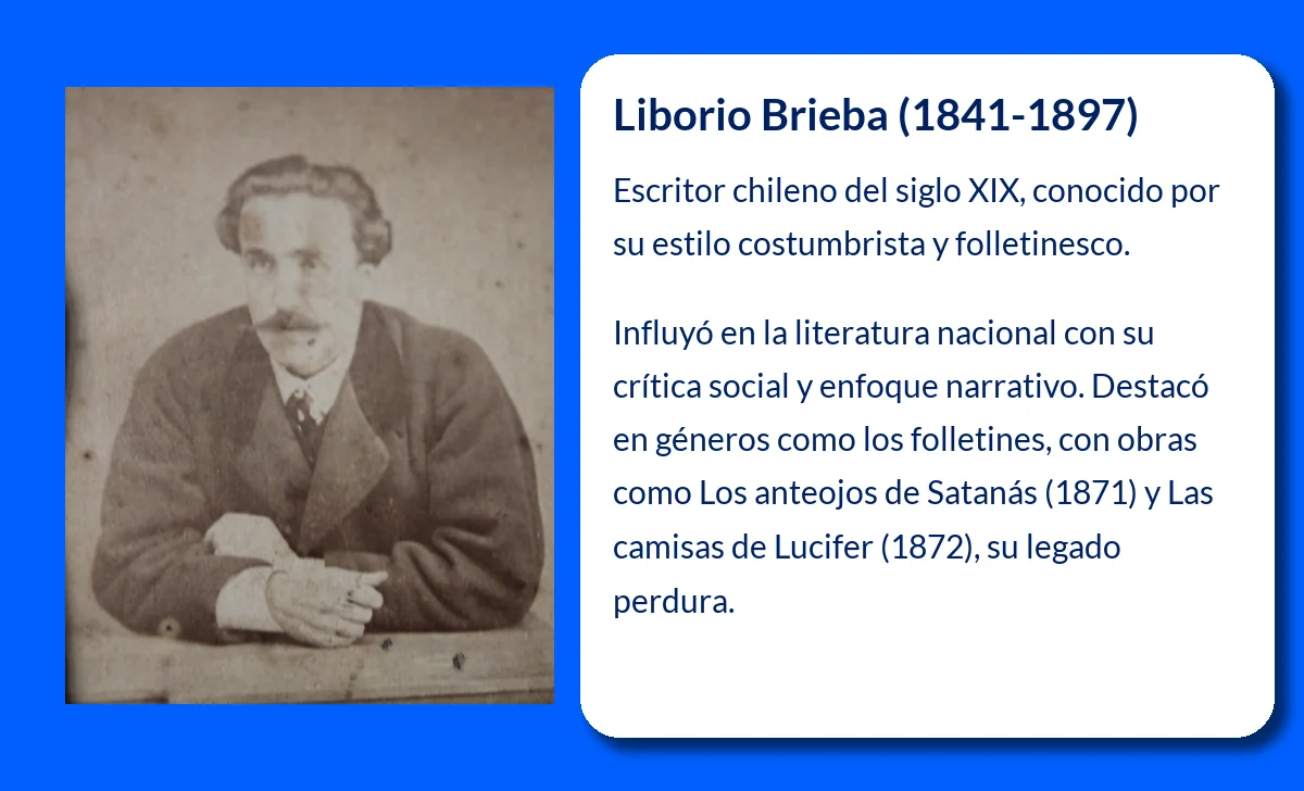 Liborio Brieba (1841-1897). El escritor chileno que dejó una huella en la literatura costumbrista y folletinesca