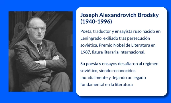 Joseph Alexandrovich Brodsky (1940-1996): El poeta que desafió al régimen soviético y conquistó el mundo literario