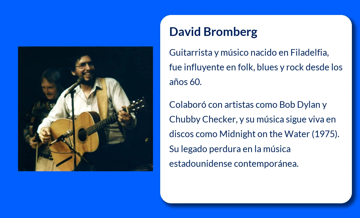 David Bromberg (1945-VVVV): El virtuoso estadounidense que fusionó folk