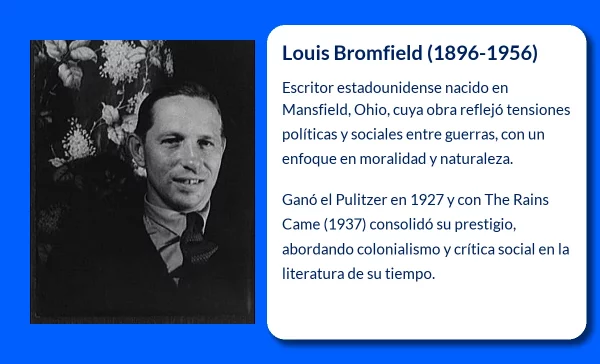 Louis Bromfield (1896-1956): El escritor estadounidense que reflejó la realidad de su tiempo