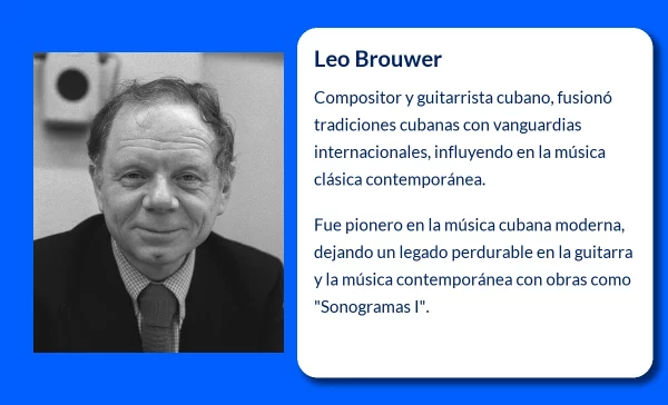 Leo Brouwer (1939-VVVV): El compositor y guitarrista cubano que marcó la música clásica contemporánea