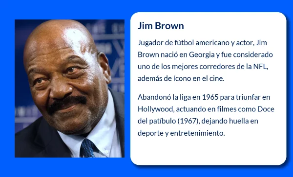 Jim Brown (1936-VVVV). La leyenda del fútbol americano y el cine de acción