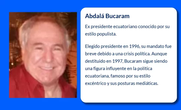 Abdalá Bucaram (1952-VVVV): El líder polémico y excéntrico que marcó la historia política de Ecuador