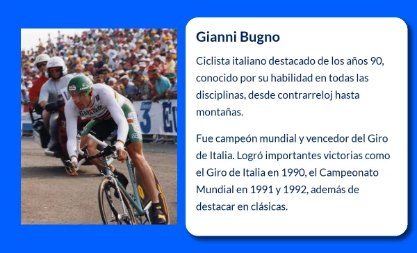 Gianni Bugno (1964-VVVV): El Ciclista Italiano que Dominó los 90